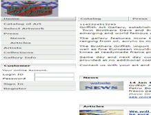 Tablet Screenshot of griffithartgallery.com